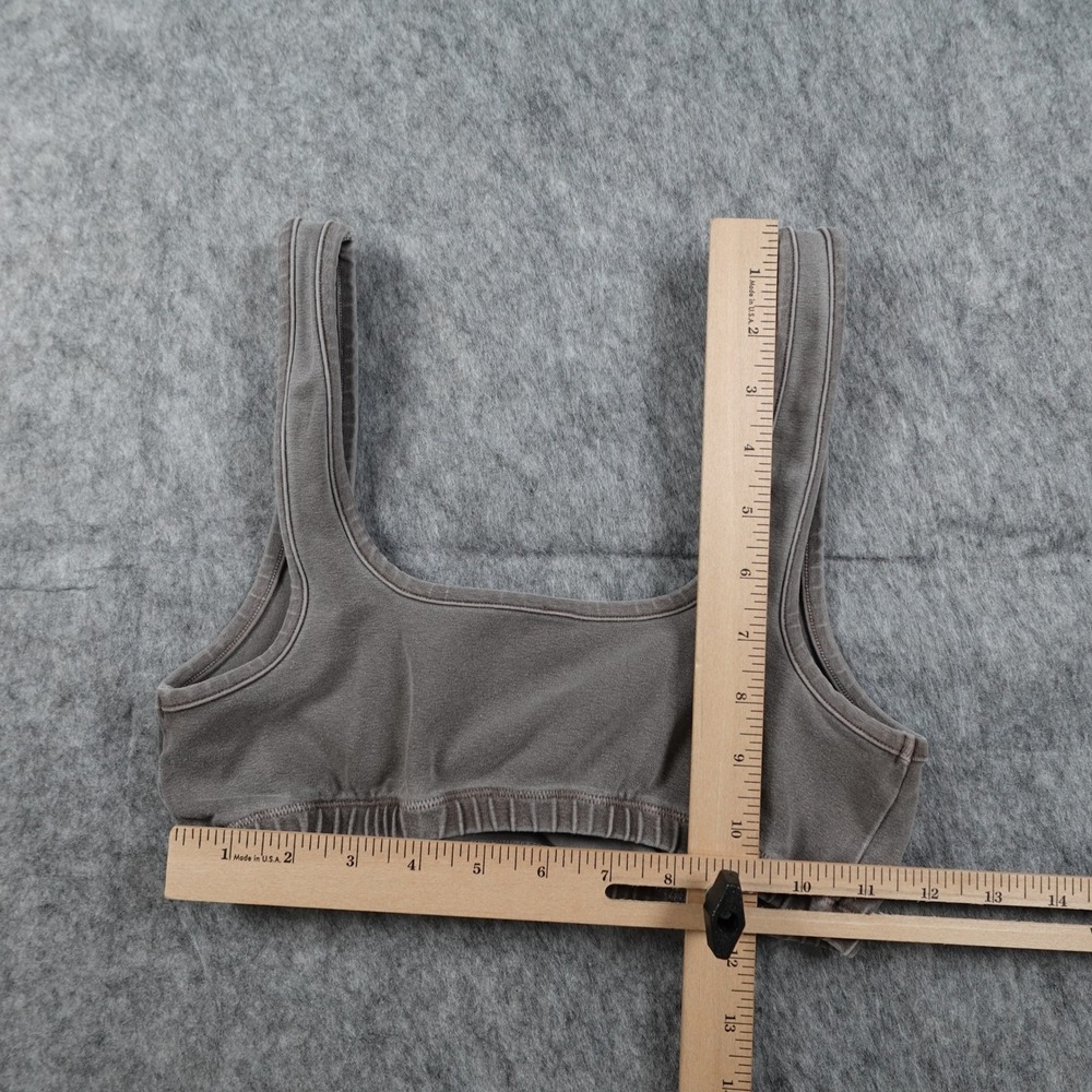 SKIMS Bra Women Medium Brown Cotton Jersey Scoop Neck Bralette Loungewear Top - Picture 6 of 8